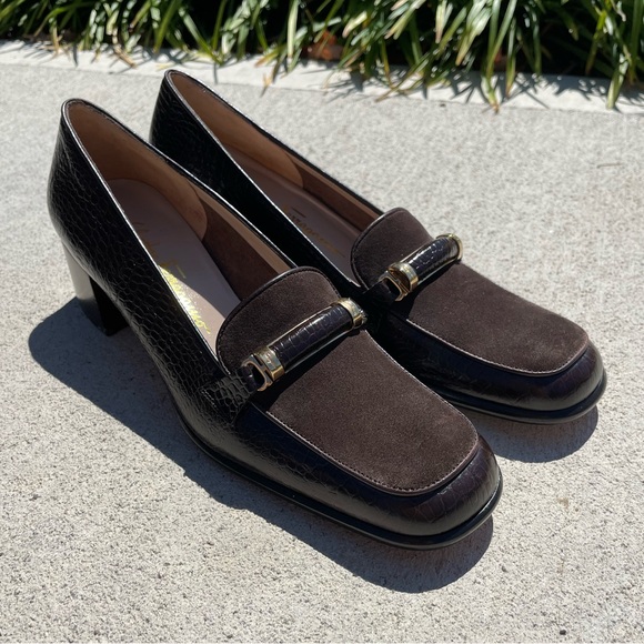 Salvatore Ferragamo Shoes - Salvatore Ferragamo heeled loafers